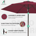 JEAREY 7.5FT Patio Umbrella Market Table Umbrella - Image 2