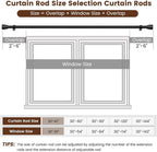 1” Diameter Curtain Rods Itself is 30 to 45 inch 2 Pack Fit 30-39 inch Window - Image 2