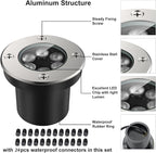 JESLED Outdoor Landscape Lights, 6W LED In Ground Well Lights, 12V 24V 3000K - Image 2