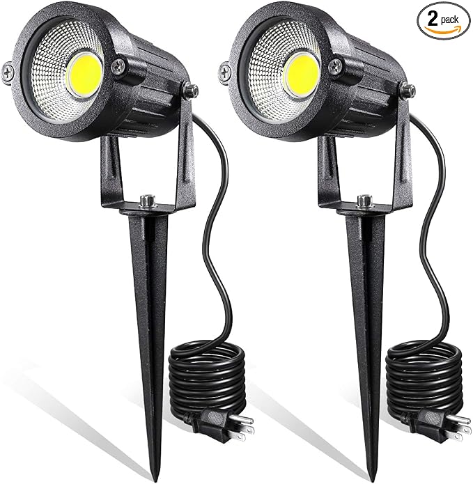 LED Landscape Lights, 5W 120V AC Outdoor Pathway Garden Yard Spotlight by LEACOCO