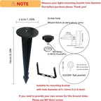 Replacement Stakes for Flood Lights, 6.3in Aluminum Metal Ground Stake - Image 2