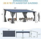 AECOJOY 20' x 10' Outdoo Gazebo - Image 7