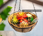 Tosnail 3 Pack 10" Metal Hanging Flower Pots Hanging Planters Plant Basket - Image 5
