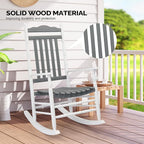 VINGLI Wooden Rocking Chair, Outdoor Chair - Image 4