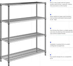 2800 LBS 59" W 4 Tier Storage Shelves Rack Metal Wire Shelving Unit, Storage - Image 8