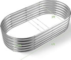 Land Guard 6x3x1.5ft Galvanized Raised Garden Bed Kit, Metal Planter Boxes - Image 2