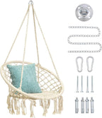 Hammock Swing Chair for 2-5 Years Old Kids, Handmade Knitted Macrame Hanging by Mertonzo