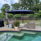 PURPLE LEAF 9' X 11.5' Cantilever Outdoor Rectangle Umbrella Patio Umbrella - Image 3