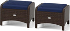 RELAX4LIFE Wicker Outdoor Ottomans by RELAX4LIFE