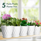 6 inch Flower Pots, 5 Pack Plant Pots - Image 7