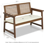 Furinno FG161167 Tioman Hardwood Outdoor Bench in Teak Oil - Image 3