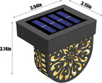 6 Pack Solar Fence Lights Outdoor Wall Lights Plastic Solar Powered Deck Step - Image 6