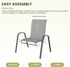 UDPATIO Patio Chairs Set of 8, Stackable Outdoor Dining Chairs - Image 8