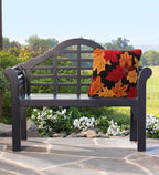 Plow & Hearth Weatherproof Lutyens Eucalyptus Wood Garden Bench | Foldable - Image 2