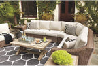Signature Design by Ashley Beachcroft Outdoor Curved Corner Chair - Image 8