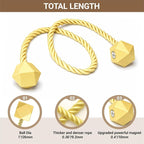 Hion Magnetic Curtain Tiebacks Golden 6 Pack, Curtain Tiebacks Buckles - Image 2