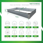GARDMAX 8x4x1FT Galvanized Raised Garden Bed Kit, Metal Planter Boxes Outdoor - Image 3