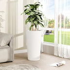 FONTOI 23.6" Tall Planter for Outdoor Plants Set of 2 Large Outdoor Plastic - Image 6
