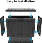 TARKARI 50 Gallon Lockable Resin Deck Box, Waterproof & UV-Resistant Outdoor - Image 7