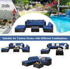 Tangkula 6 Piece Patio Furniture Set, Outdoor Deck Lawn Backyard Durable Steel - Image 6
