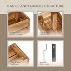 Wooden Planter Box, Storage Box 17”L x6”W x5.5”H - Image 4