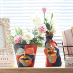 GUGUGO Abstract Rainbow Head Planter, Graffiti Face Planters Pots - Image 3