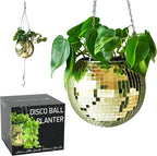SCANDINORDICA Disco Ball Planter – Disco Ball Plant Hanger, Mirror Disco Planter by SCANDINORDICA