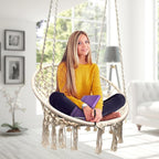 Sorbus Stylish Boho Swing Chair - Image 2