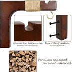 Plant Hanger Hooks for Indoor Hanging Plants, 2 Pack Rustic Farmhouse Wooden - Image 3