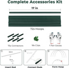 Gardzen Garden Hoops for Raised Beds Greenhouse Hoops, DIY Kit for Row Cover - Image 5