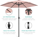 Best Choice Products 7.5ft Heavy-Duty Round Outdoor Market Table Patio Umbrella - Image 5