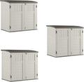 Suncast 3 Pack 34 Cu Ft Capacity Horizontal Outdoor Storage Shed by Suncast