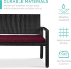 Best Choice Products Outdoor Bench 2-Person Wicker Garden Patio Benches Seating - Image 5