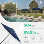JEAREY 7.5FT Patio Umbrella Outdoor Table Umbrella - Image 3