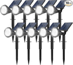 Solar Spot Lights Outdoor, 10 Pack Outdoor Solar Lights by FratinkSolarLights