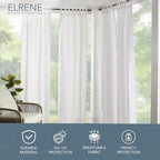 Elrene Home Fashions Matine Weatherproof Tab-Top Indoor/Outdoor Solid Color - Image 2