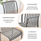 Patio Dining Chairs Set of 4, All-Weather Outdoor and Indoor Stackable Chairs - Image 4