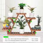 Wood Plant Stand Indoor, 6 Tiered Plant Shelf - Image 6
