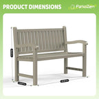 Outdoor Bench, Waterproof & Weatherproof Garden Bench - Image 3