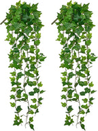 Hollyone 2pcs Artificial Hanging Plants 31" Fake Ivy Vine Faux Ivy Leaves by Hollyone