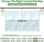 Curtain Rods for Windows 32 to 170, 1 Inch Adjustable Heavy Duty Long Window - Image 7