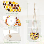 Hanging Planter Mosaic Garden Pot Small Flower Pot - Image 5