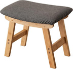 Foot Stool, Bamboo Small Sofa Foot Rest Under Desk, Extra Seating - Image 7