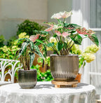 Melphoe Self Watering Pots for Indoor Plants Planter, 8.3/5.3 Inch 2 Pack - Image 2