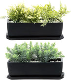 MyGift Matte Black Ceramic Indoor Plant Pot Succulent Planter, Decorative - Image 6