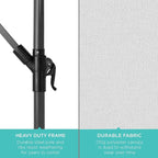 Best Choice Products 10ft Solar LED Offset Cantilever Hanging Market Patio - Image 6