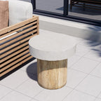 COSIEST Outdoor Medium Side Table, Patio Coffee Table, 19.7 inches Round MgO - Image 7