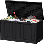JUMMICO 160 Gallon Resin Outdoor Storage Deck Box by JUMMICO