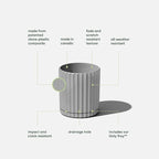Veradek Demi Series Demi 6" Planter w/Tray - Image 2