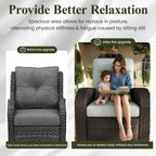 LayinSun Oversized Wicker Outdoor Swivel Glider Recliner - Image 6